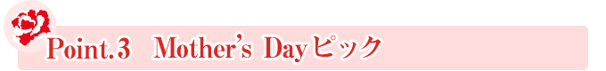 Point.3 Mother's Dayのピック&メッセージカード Point.3 Mother's Dayのピック&メッセージカード