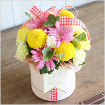 ギンガムチャックリボンのアレンジ