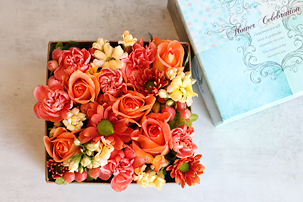 BOXアレンジ 花 サプライズ